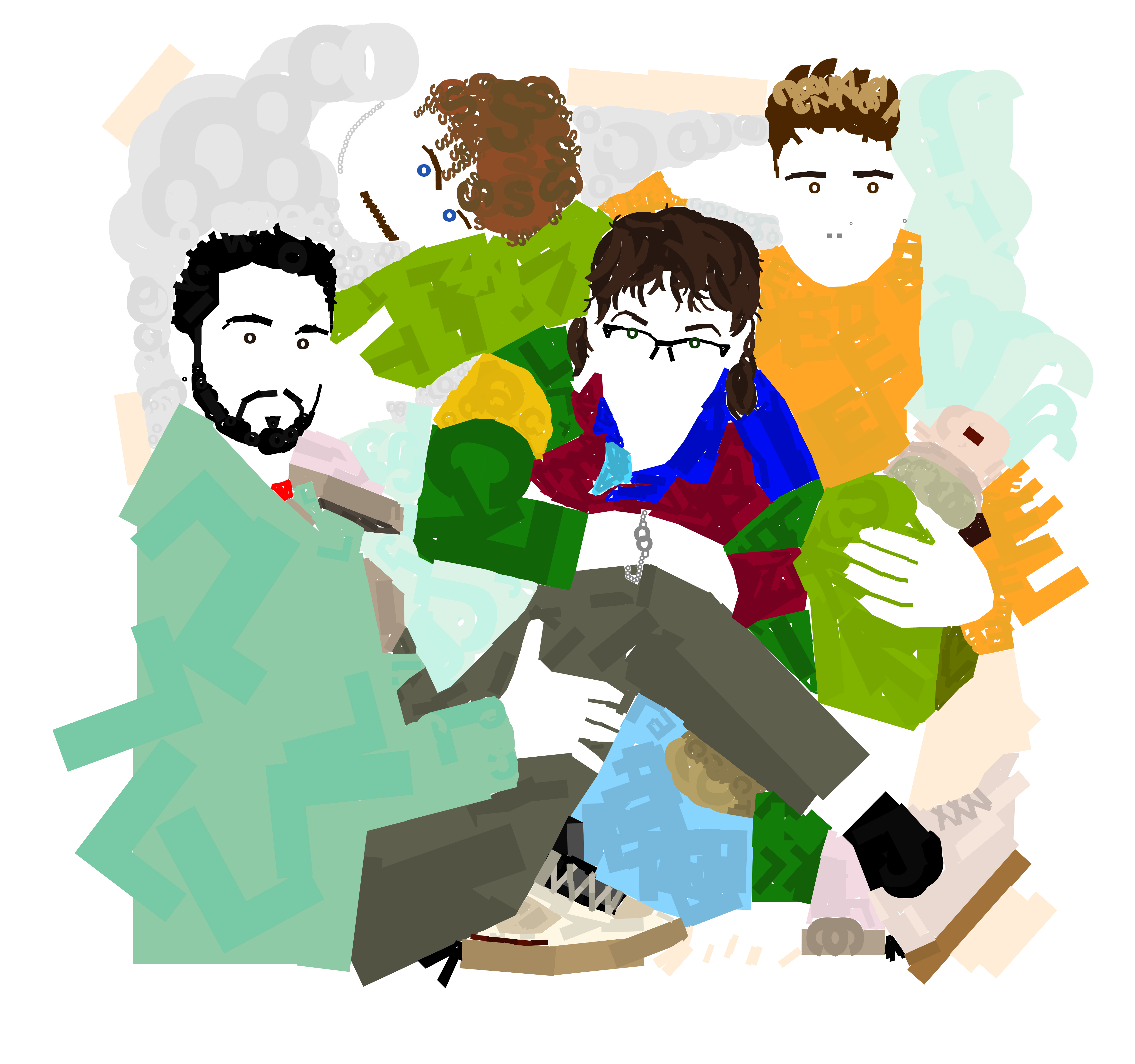 a recreation of an album cover using only letters